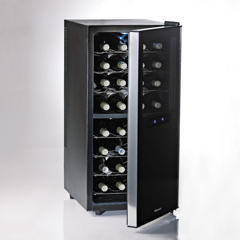Wine Enthusiast Companies 32 Bottle Silent Dual Zone Freestanding Wine